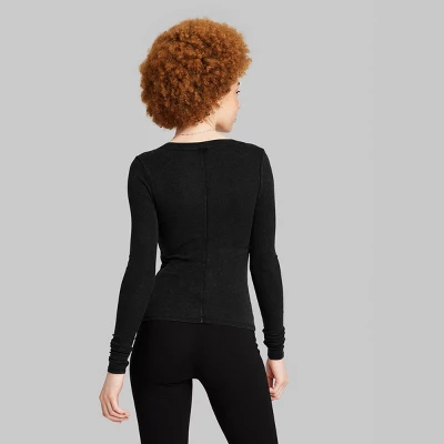 Women's Long Sleeve Scoop Neck T-Shirt - Wild Fable™ - Image 2