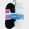 All Pro By Gold Toe Women's Ultra Invisible 10+2 Bonus Pack No Show Socks - Black/White/Gray 4-10