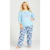 Women's Plus Size Cocktails Sleep Top - Blue | AVENUE