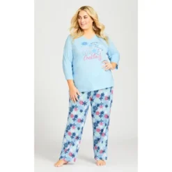 Women's Plus Size Cocktails Sleep Top - Blue | AVENUE