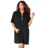 Swimsuits For All Women’s Plus Size Alana Terrycloth Cover Up Hoodie