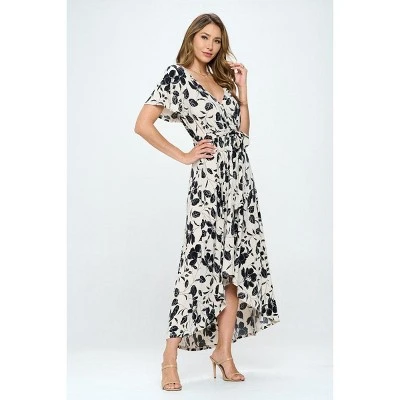 WEST K Women's Georgia Faux Wrap Dress With High-Low Hem And Tie Waist - Image 10