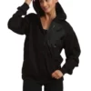 Members Only Women's Full Zip Oversized Hooded Sweatshirt
