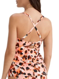 Birdsong Women's Wild One Underwire Wrap Tankini Top - S10149-WIONE