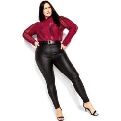 Women's Plus Size Panelled Lace Top - Ruby | CITY CHIC