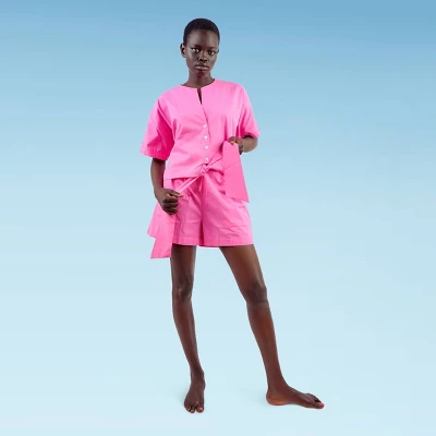 Liberty & Justice Women's Short Sleeve Tie-Front Cover Up Top - Image 5