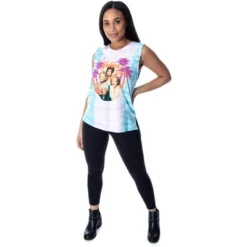 The Golden Girls Women's Palm Trees Tie Dye Braided Tank Top Shirt