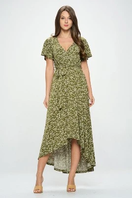 WEST K Women's Georgia Faux Wrap Dress With High-Low Hem And Tie Waist - Image 15