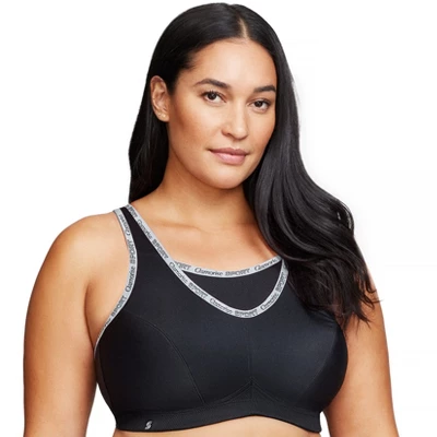 Glamorise Womens No-Bounce Camisole Sports Wirefree Bra 1066 Black - Image 5