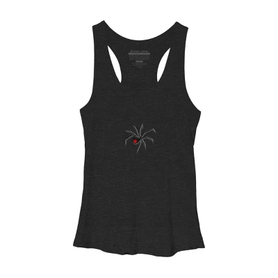 Women's Design By Humans Halloween Spider Tshirt By Bambino Racerback Tank Top - Image 6