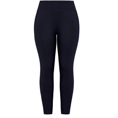 Women's Plus Size Pima High Rise Legging - Navy | AVENUE LEISURE - Image 2