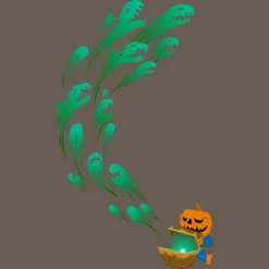 Women's Design By Humans It's Time For Halloween By SINDAR Racerback Tank Top