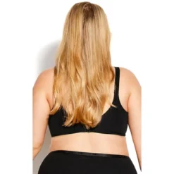 Women's Plus Size Back Smoother Bra - Black | AVENUE