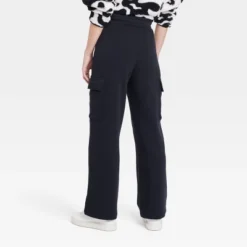 Women's Cargo Graphic Pants - Black