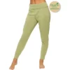 Felina Women's Organic Cotton Stretch Fold-Waist Joggers (Thyme, Medium)