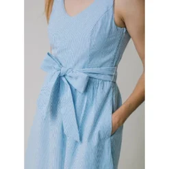 Hope & Henry Womens' A-Line Dress With Waist Sash