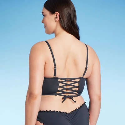 Women's Longline Underwire Bikini Top - Shade & Shore™ Gray