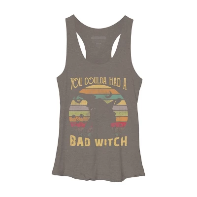 Women's Design By Humans Halloween Funny You Coulda Had Bad Witch By Ering Racerback Tank Top - Image 4