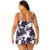 Anne Cole Plus - Women's Swim Dress With Skirted Bottom
