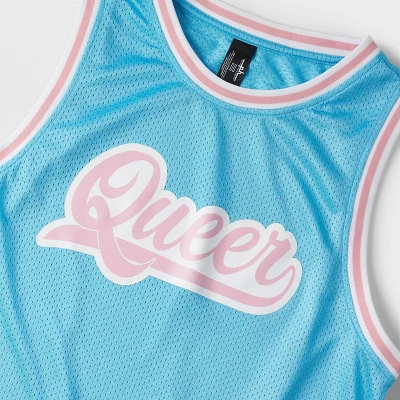 Pride Adult PH By The PHLUID Project Queer Basketball Jersey Tank Top - Blue - Image 3