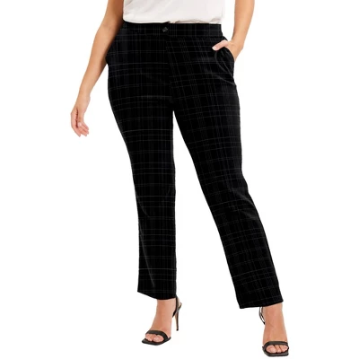 June + Vie By Roaman's Women’s Plus Size Curvie Fit Corner Office Pants - Image 3