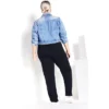 Women's Plus Size Supima® Active Pant Black - Petite | AVENUE
