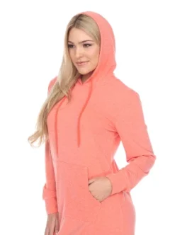 Women's Hoodie Sweatshirt Dress - White Mark