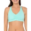 Fruit Of The Loom Women's Shirred Front Racerback Sports Bra 3-Pack