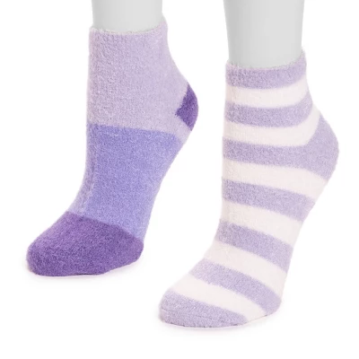 MUK LUKS Women's 2 Pair Pack Aloe Crew Socks - Image 4