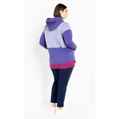 Women's Plus Size Tahlia Hoodie - Purple | AVENUE LEISURE - Image 3