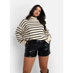 Rebdolls Women's Gabi Vegan Leather Croc Shorts