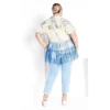 Women's Plus Size Shion Tiered Shirt - Ivory | ARNA YORK