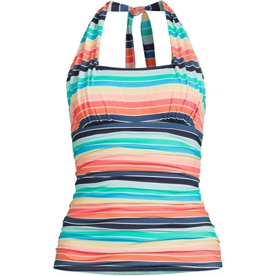 Lands' End Women's Chlorine Resistant Square Neck Halter Tankini Swimsuit Top - Image 9
