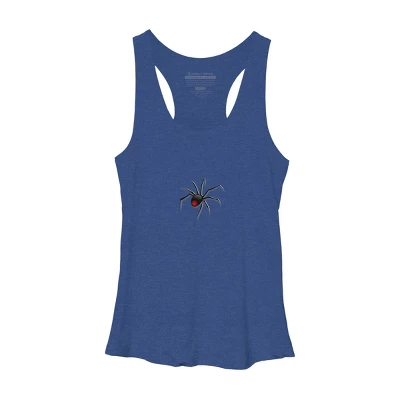 Women's Design By Humans Halloween Spider Tshirt By Bambino Racerback Tank Top - Image 5