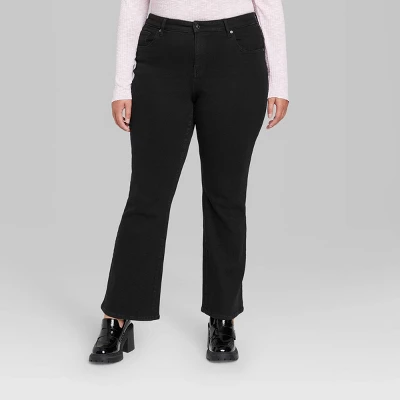Women's Low-Rise Flare Jeans - Wild Fable™ Black Clean