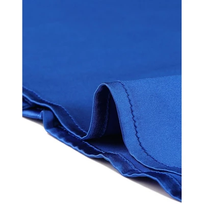 Allegra K Women's Satin Work Collar Sleeveless Button Down Shirts - Image 4