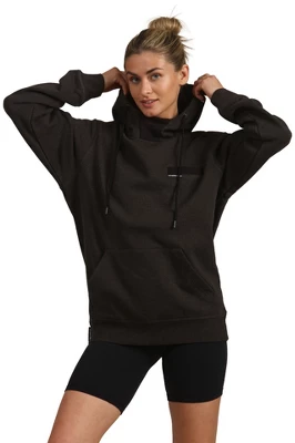 Members Only Women's Solid Colorblock Pullover Oversized Hooded Sweatshirt