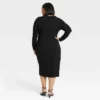 Women's Knit Long Sleeve Midi Bodycon Dress - Ava & Viv™