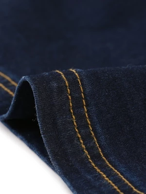 Agnes Orinda Women's Plus Size Denim Shortall Button Jeans Short - Image 4