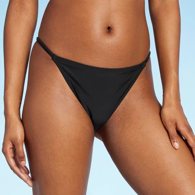 Women's Side Tab Extra Cheeky High Leg Bikini Bottom - Wild Fable™ Black - Image 5
