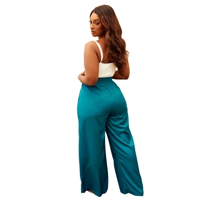 Rebdolls Women's Elastic Waistband Wide Leg Pants - Image 4