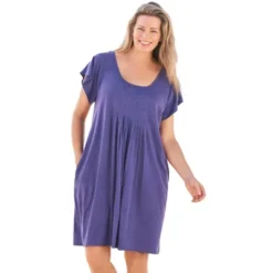 Swim 365 Women’s Plus Size Box-Pleat Cover Up