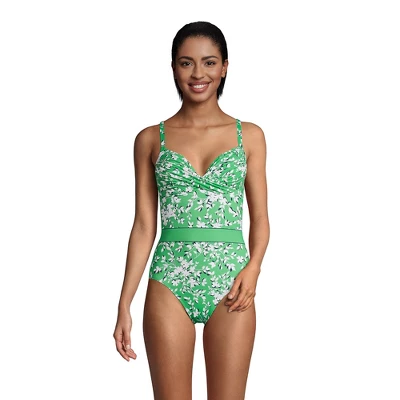 Lands' End Draper James X Lands' End Women's Tummy Control Chlorine Resistant Wrap One Piece Swimsuit - Image 6