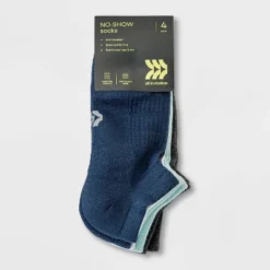 Women's Cushioned 4pk No Show Athletic Socks - All In Motion™ 4-10