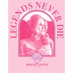 White Lotus Tanya McQuoid Pink Screenshot Legends Never Die Crew Neck Short Sleeve Pink Heather Women's Night Shirt