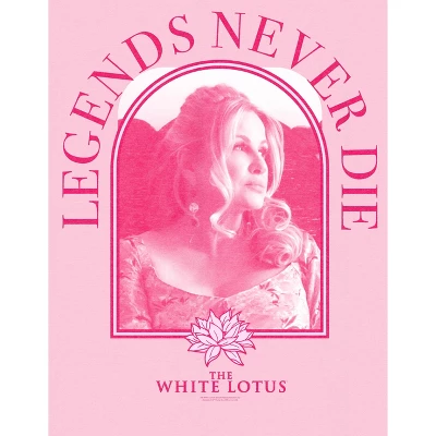 White Lotus Tanya McQuoid Pink Screenshot Legends Never Die Crew Neck Short Sleeve Pink Heather Women's Night Shirt