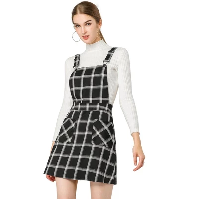 Allegra K Women's Causal Adjustable Strap Above Knee Suspender Skirts - Image 11