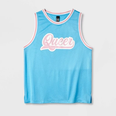 Pride Adult PH By The PHLUID Project Queer Basketball Jersey Tank Top - Blue - Image 2