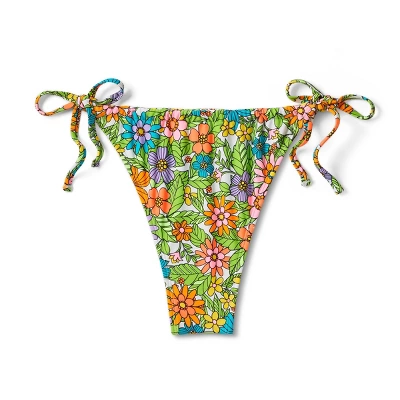 Women's Side-Tie Adjustable Coverage Ultra High Leg Bikini Bottom - Wild Fable⢠Floral Print - Image 6