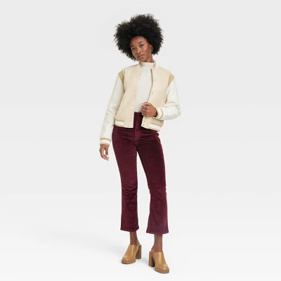 Women's High-Rise Corduroy Bootcut Jeans - Universal Thread™ Burgundy - Image 2